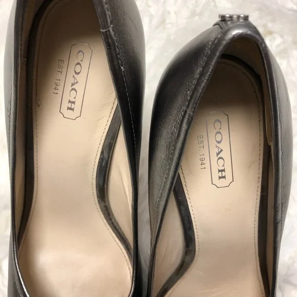 🎉HP🎉GORGEOUS COACH BREANA PLATFORM PEEPTOE HEELS/SHOES - Picture 10 of 12